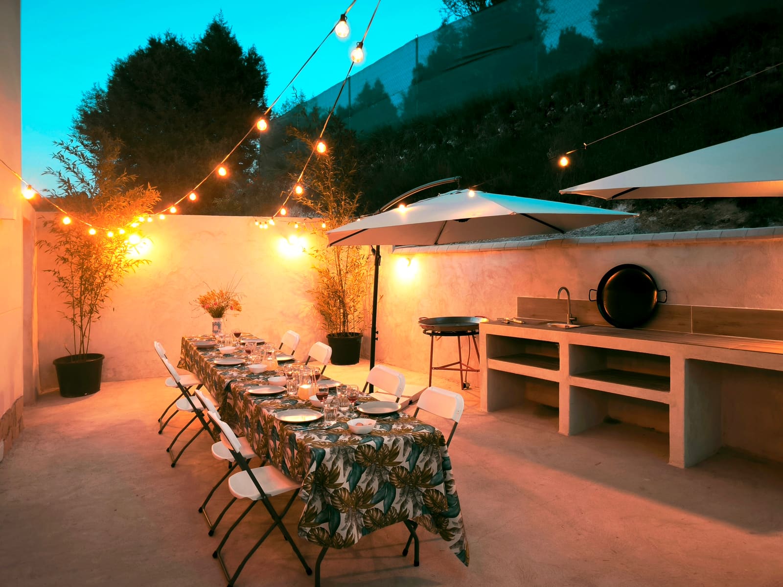 Zona barbacoa — casa rural La Huertona de Castroserna (Segovia)