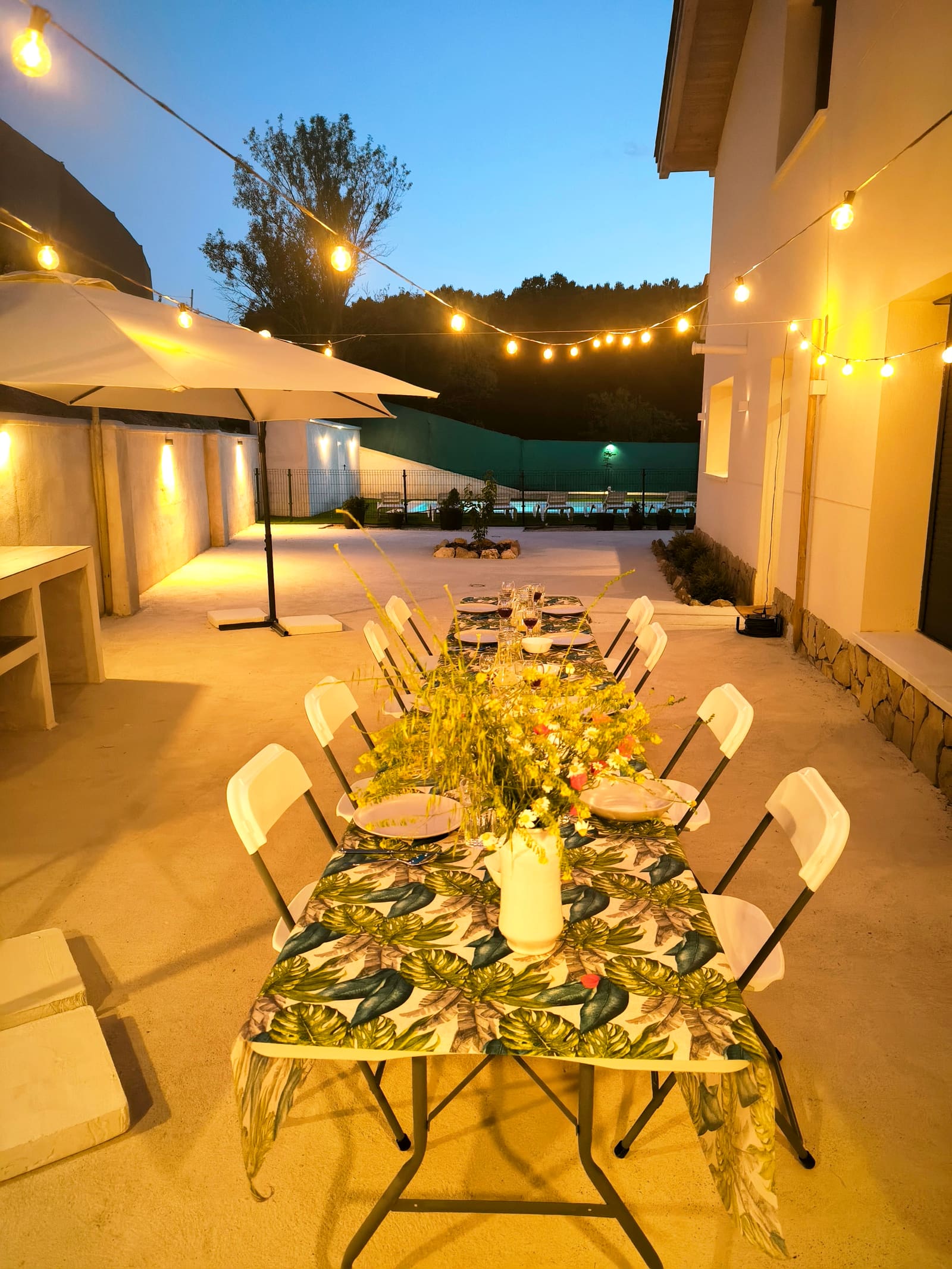 Zona barbacoa — casa rural La Huertona de Castroserna (Segovia)