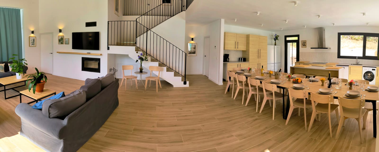 Panoramica salon — casa rural La Huertona de Castroserna (Segovia)